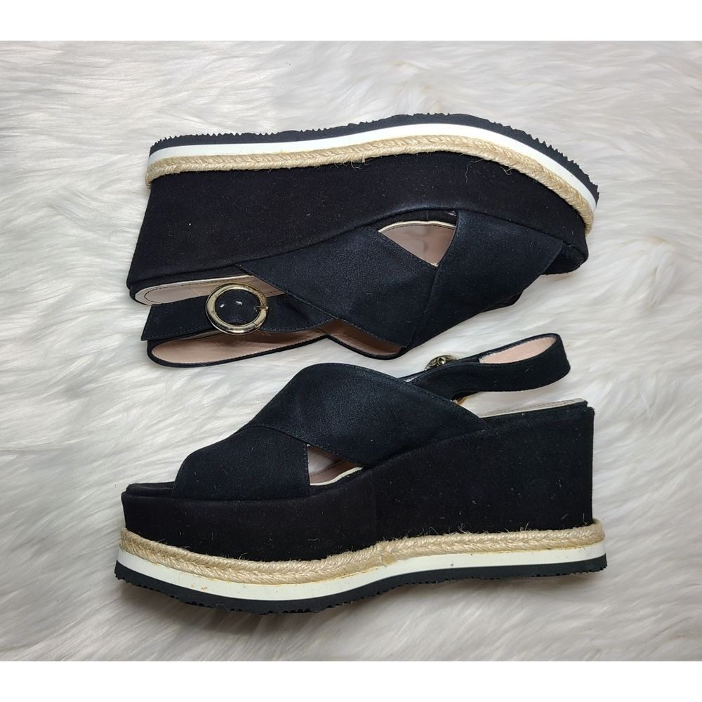 NWOB|The Shoe Box Suede Espadrille Platform Sandals, 37
